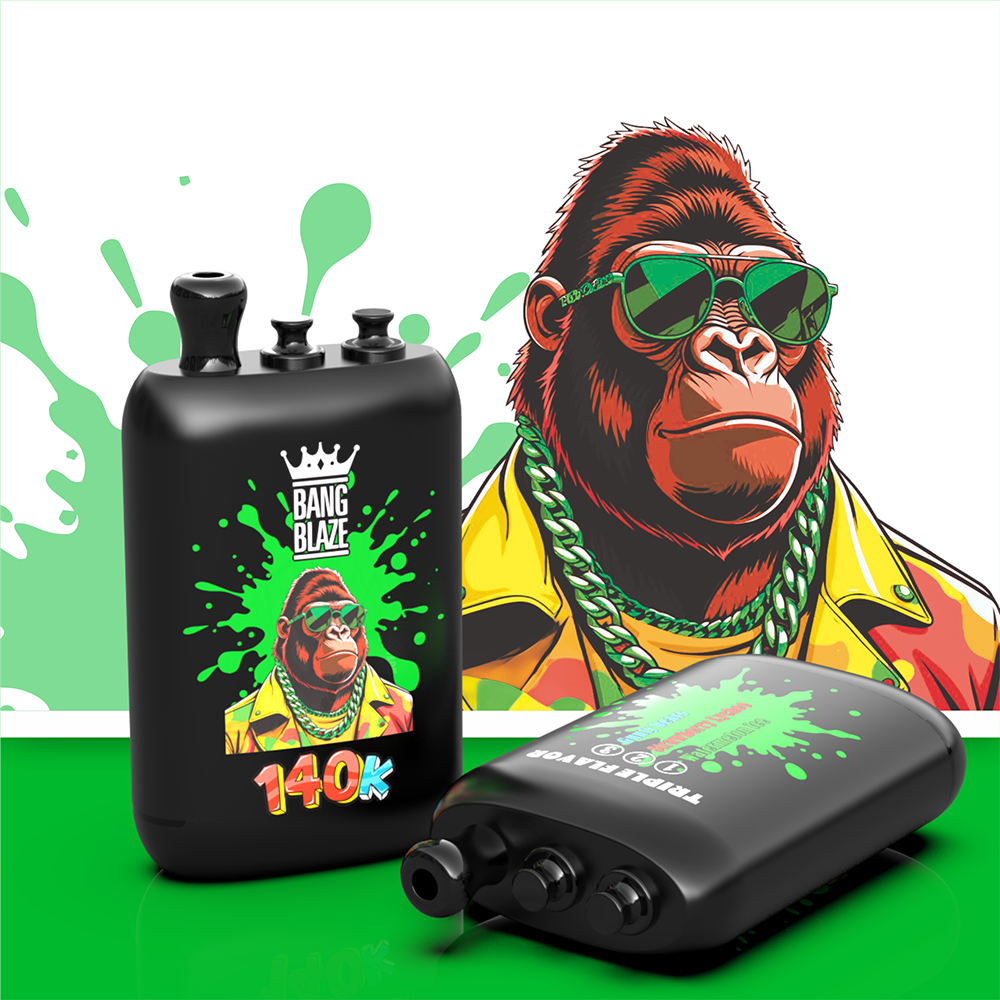 Bang Blaze 140K 140000 Puffs 3 in 1 Einweg Vape - Watermelon Ice & Strawberry Lychee & Gummy Bears