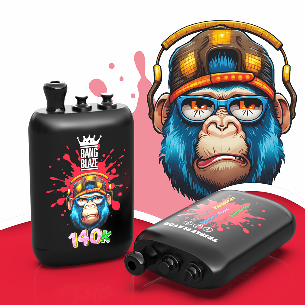 Bang Blaze 140K 140000 Puffs 3 in 1 Einweg Vape - Strawberry Watermelon & Blueberry Peach & Blackcurrant Pineapple Ice