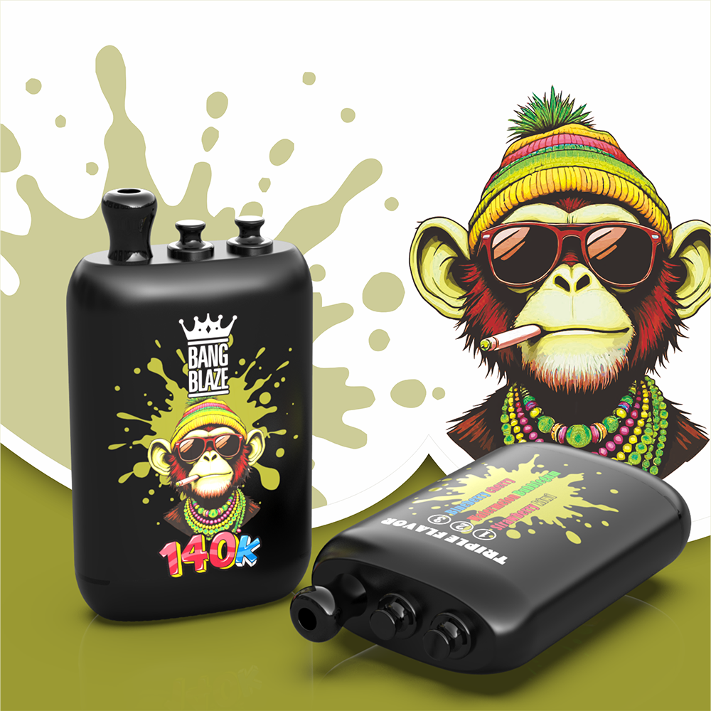Bang Blaze 140K 140000 Puffs 3 in 1 Einweg Vape - Strawberry Kiwi & Watermelon Bubblegum & Blueberry Cherry
