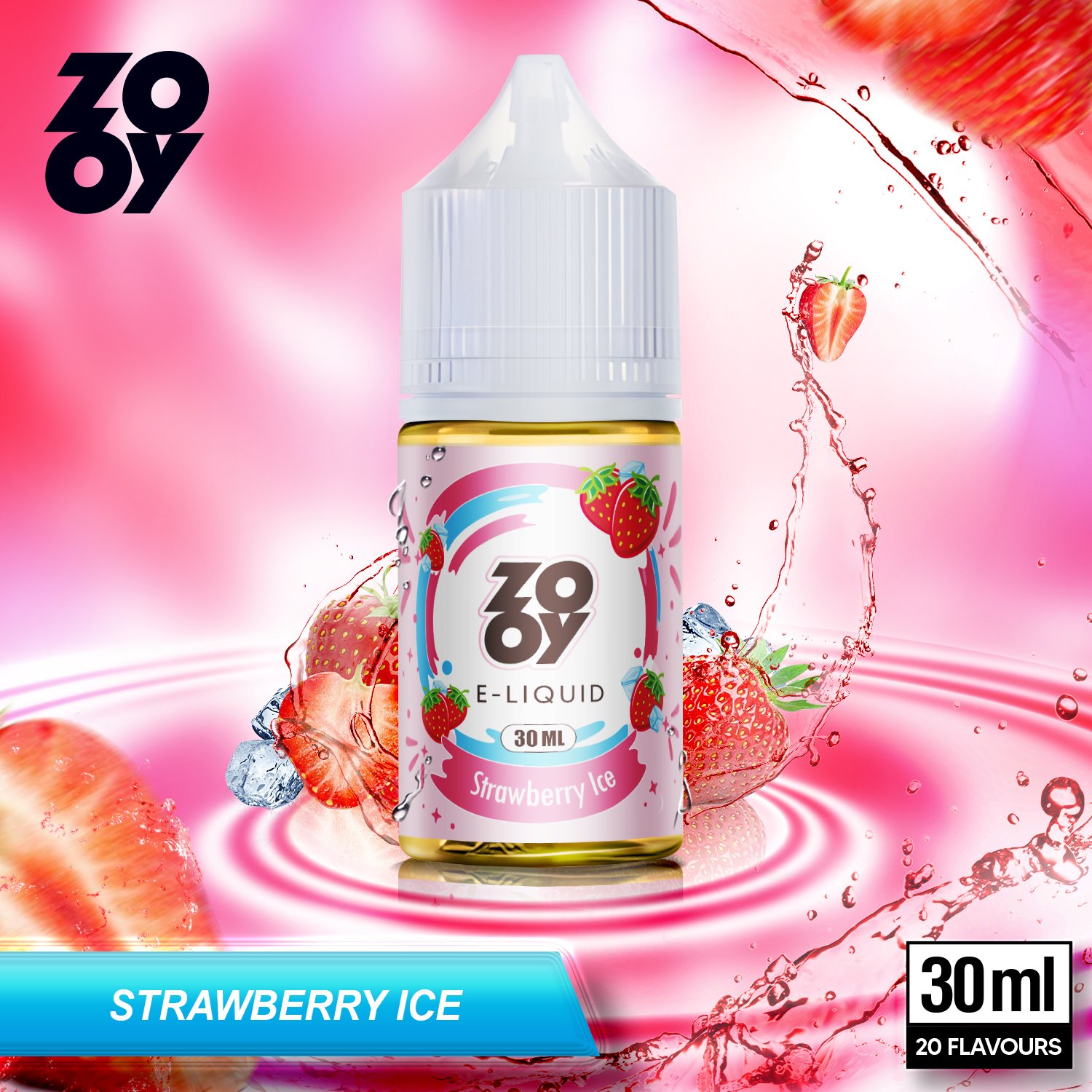 Zooy E Liquid 30ml 30mg 50mg 3% 5% Strawberry Ice Nic Salt Crystal Vape e liquid kaufen