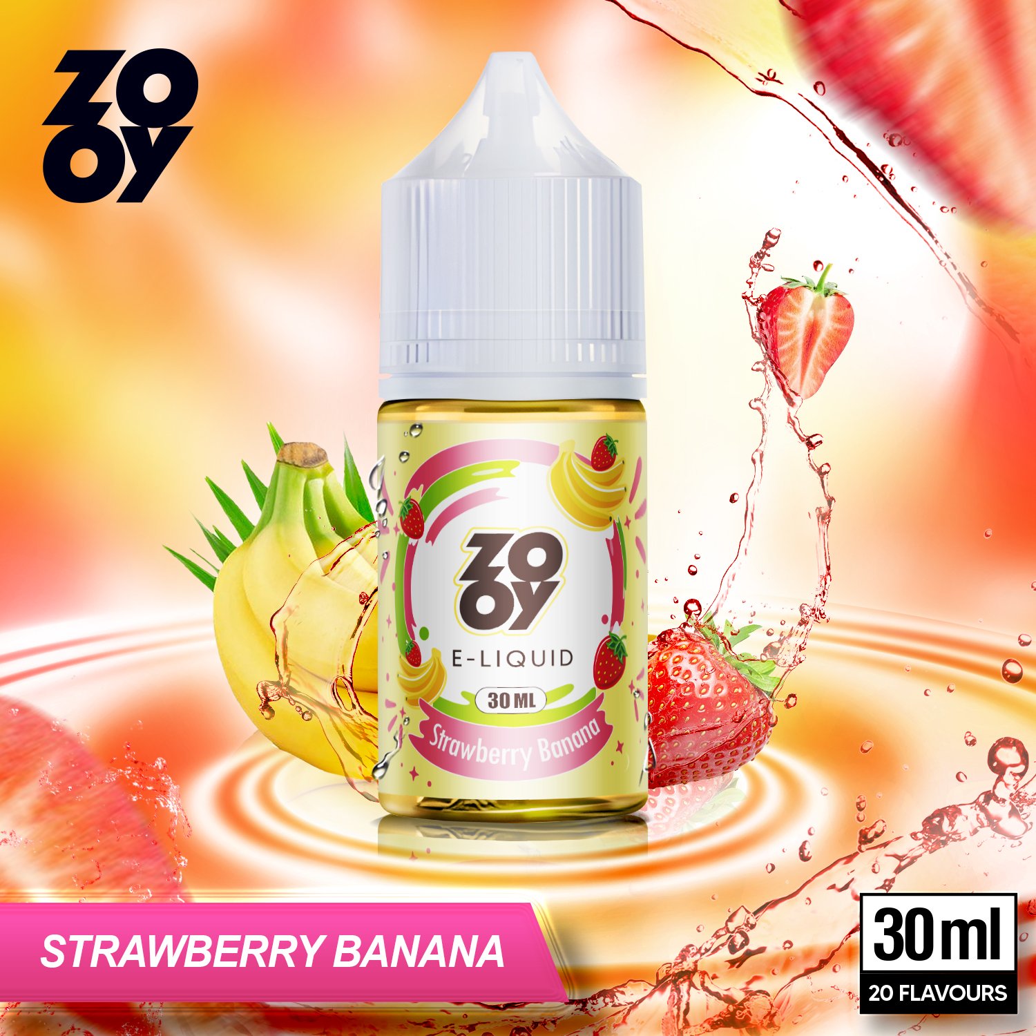 Zooy E Liquid 30ml 30mg 50mg 3% 5% Strawberry banana Nic Salt Crystal Vape e liquid kaufen