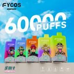 Fycos Geeken 60K 60000 2 in 1 Einweg Vape LED Smart Screen Dual Mesh Coil Fycos 60000 2 in 1 Puff Vape e zigarette