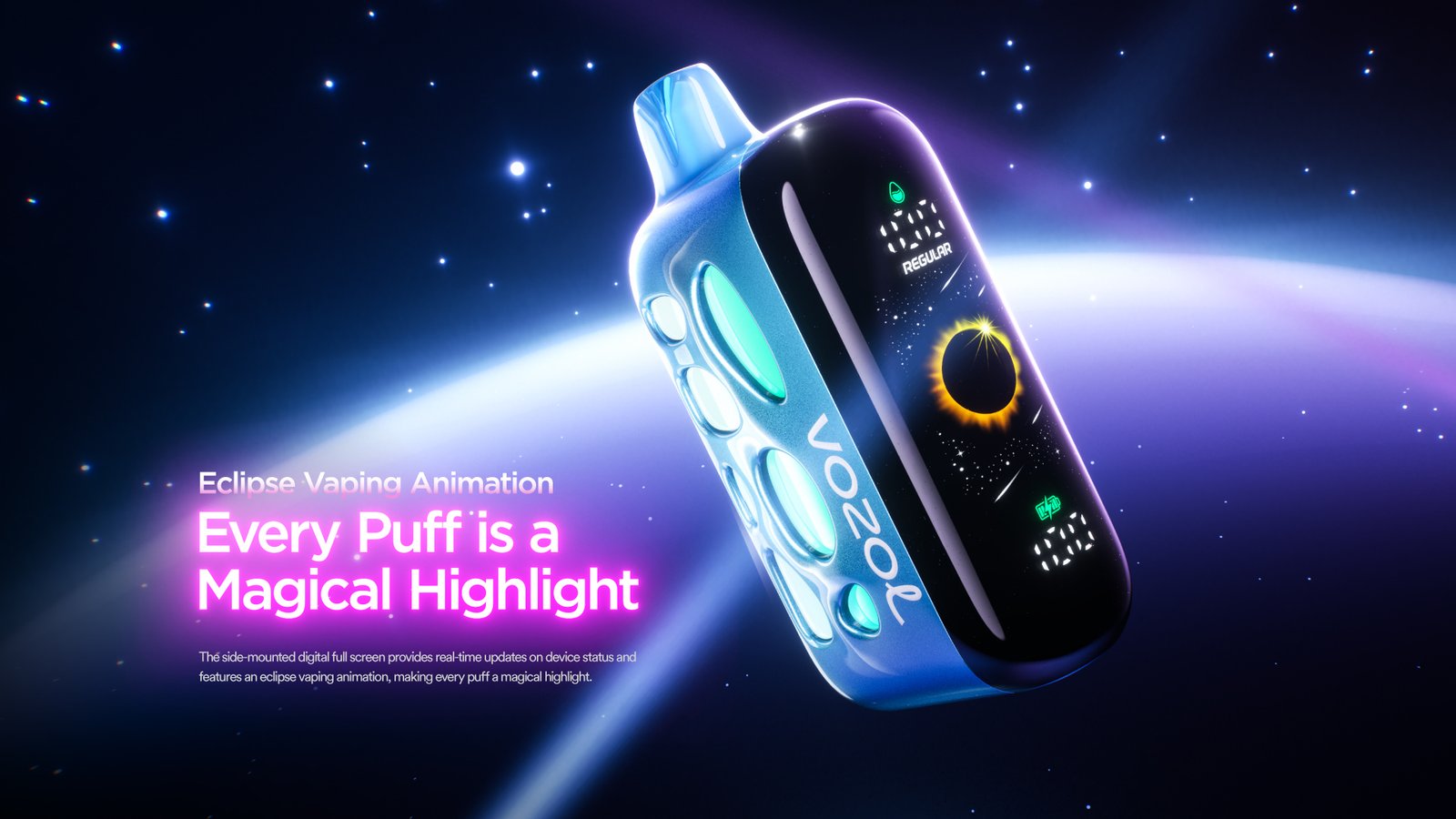 VOZOL RAVE 40K 40000 Puffs Einweg Vape 270° sensing display Dual Mesh Coil VOZOL 40000 Puff Vape e zigarette
