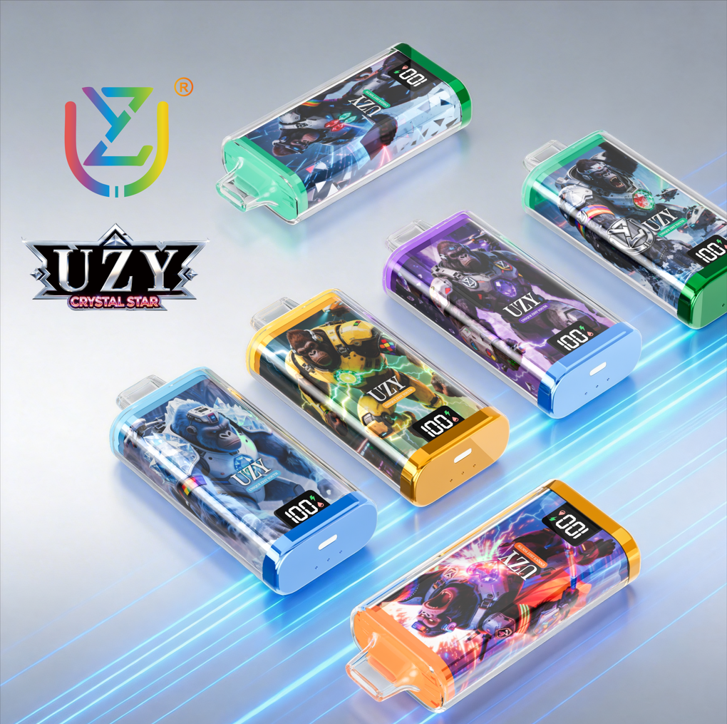 UZY Crystal Star 60K 60000 Puffs Einweg Vape LED Smart Screen Quad Mesh Coil UZY 60000 Crystal Vape e zigarette