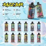 Razz Bar 15k 15000 Puffs Einweg Vape Adjustable Air Flow 1.0Ω Mesh Coil Razz Bar 15000 Puff Vape e zigarette