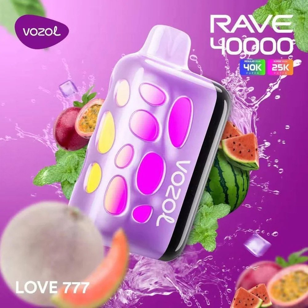 VOZOL RAVE 40K 40000 Puffs Einweg Vape 270° sensing display Dual Mesh Coil VOZOL 40000 Puff Vape e zigarette