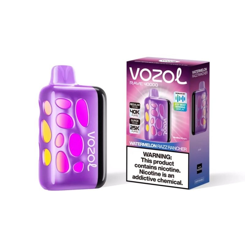 VOZOL RAVE 40K 40000 Puffs Einweg Vape 270° sensing display Dual Mesh Coil VOZOL 40000 Puff Vape e zigarette