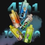 Waspe Aiviou 100k 100000 Puff 4 in 1 Einweg Vape LED Smart Screen Quad Mesh Coil Waspe 100000 4 in 1 Puff Vape e zigarette 15