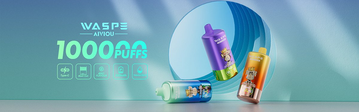 Waspe Aiviou 100k 100000 Puff 4 in 1 Einweg Vape LED Smart Screen Quad Mesh Coil Waspe 100000 4 in 1 Puff Vape e zigarette