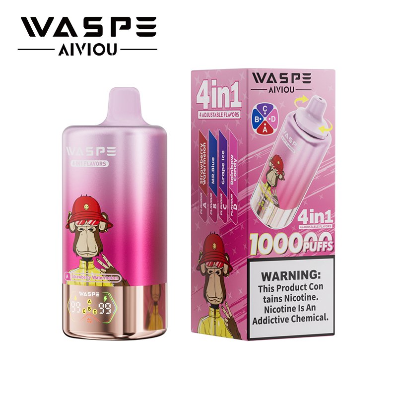 Waspe Aiviou 100k 100000 Puff 4 in 1 Einweg Vape LED Smart Screen Quad Mesh Coil Waspe 100000 4 in 1 Puff Vape e zigarette 9 Waspe Aiviou 100k 100000 Puff 4 in 1 Einweg Vape LED Smart Screen Quad Mesh Coil Waspe 100000 4 in 1 Puff Vape e zigarette 7