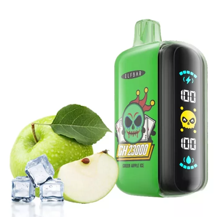 elf-bar-gh23000-green-apple-ice-disposable-pod-vape-50mg ELF BAR GH23000 Disposable Vape 23ml E Liquid 5% Nikotin