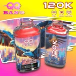 QQ Bang 120k 120000 Puffs Einweg Vape Digital Screen Mesh Coil QQ Bang 120000 120k Puff Vape e zigarette
