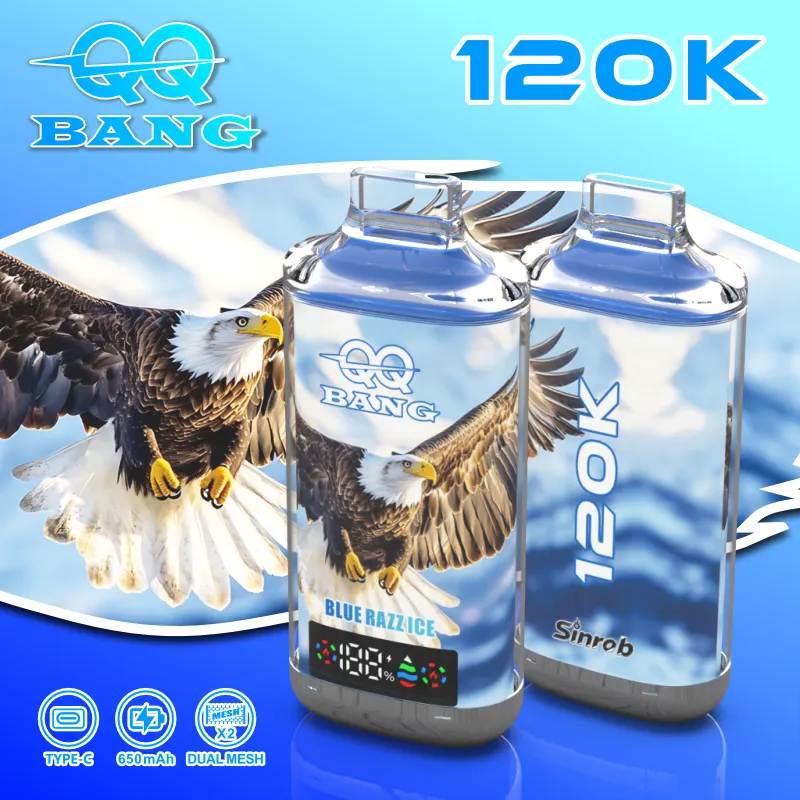 QQ Bang 120k 120000 Puffs Einweg Vape Digital Screen Mesh Coil QQ Bang 120000 120k Puff Vape e zigarette QQ Bang 120k 120000 Puffs Einweg Vape Digital Screen Mesh Coil QQ Bang 120000 120k Puff Vape e zigarette