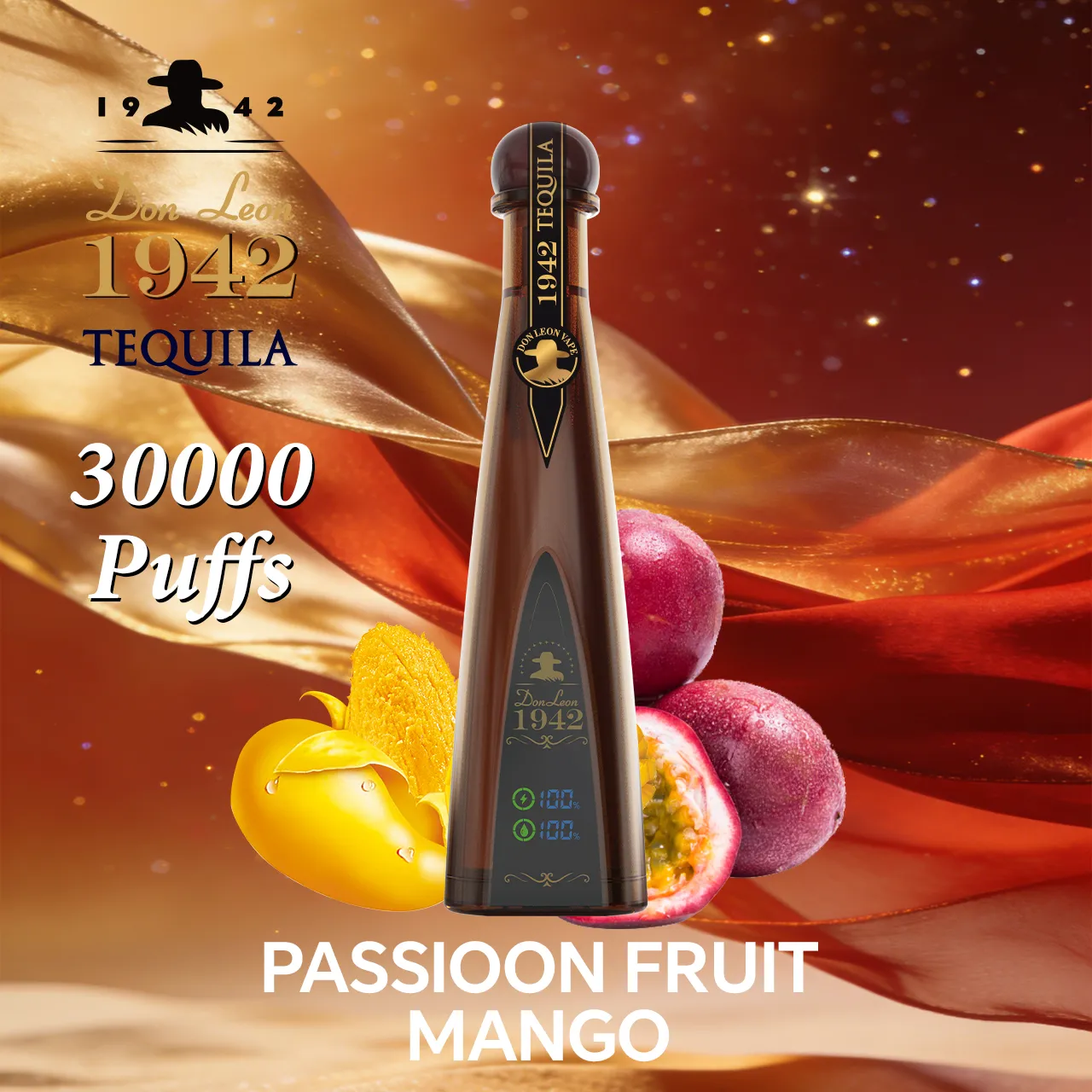 Solaris Tequila Don Leon 1942 30000 Puffs Einweg Vape Mesh Coil Don Leon 30000 Puff Vape e zigarette