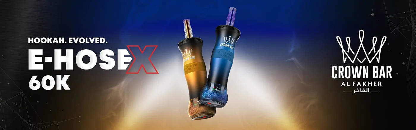 AL Fakher Crown Bar E Hose X 60K 60000 Puffs Einweg Vape Screen Display 0.6ohm Mesh Coil AL Fakher 60K Puff Vape e zigarette