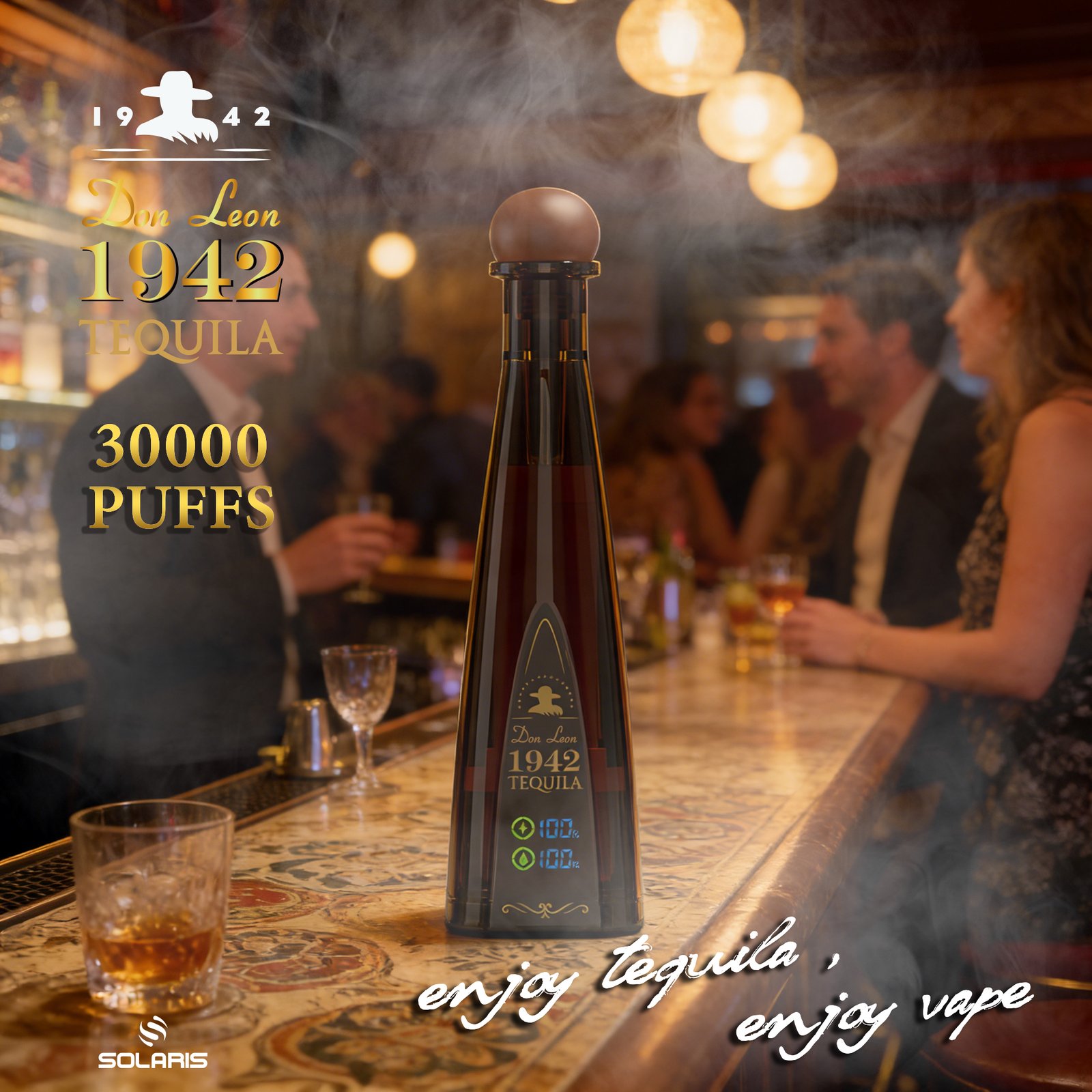 Solaris Tequila Don Leon 1942 30000 Puffs Einweg Vape Mesh Coil Don Leon 30000 Puff Vape e zigarette