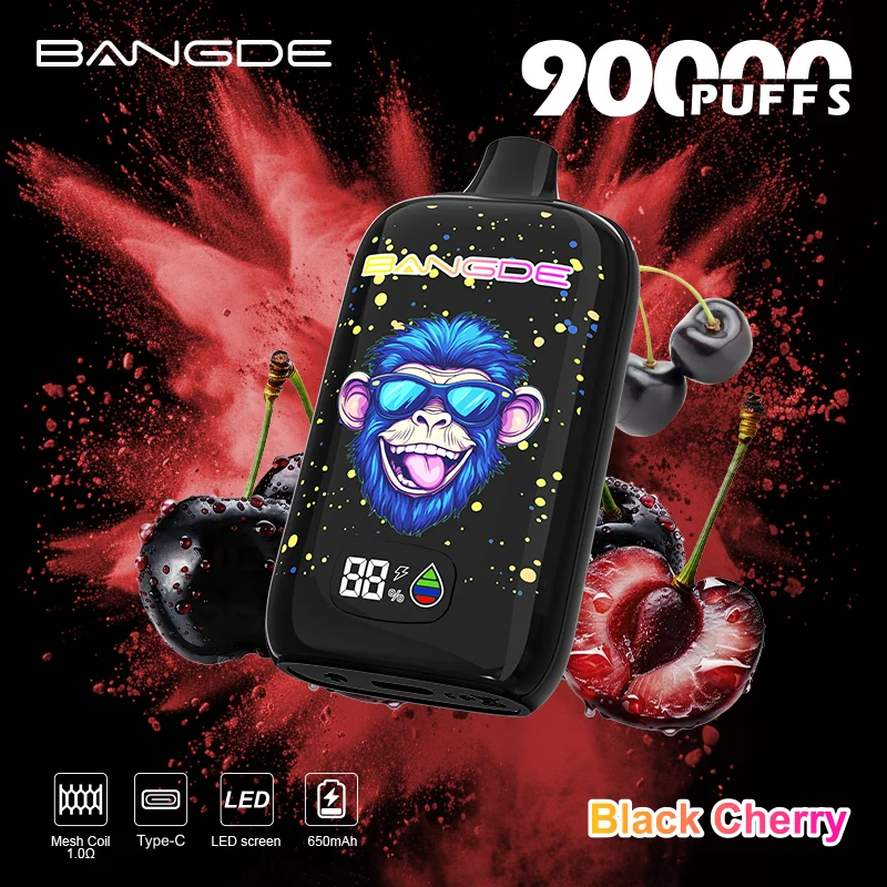 Bang-DE-Vape-90000-Puffs-Disposable-Vape-Black-Cherry Bang DE 90k 90000 Puffs Einweg Vape LCD Screen Mesh Coil Bang DE 90000 90k Puff Vape e zigarette