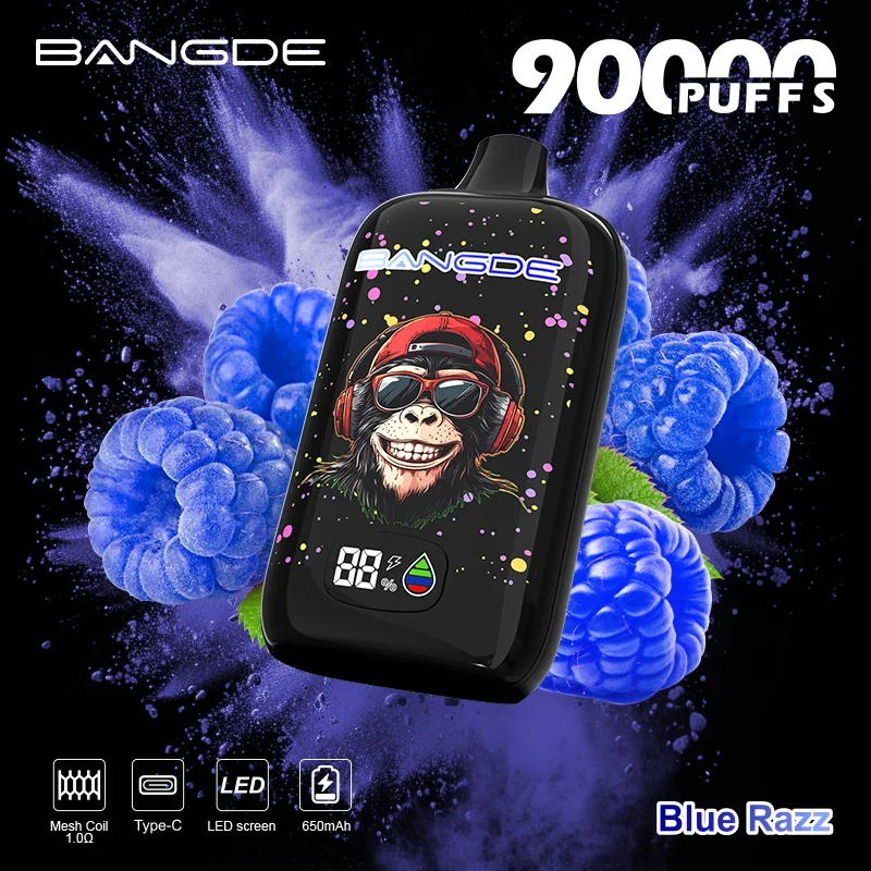 Bang-DE-Vape-90000-Puffs-Disposable-Vape-Blue-Razz Bang DE 90k 90000 Puffs Einweg Vape LCD Screen Mesh Coil Bang DE 90000 90k Puff Vape e zigarette