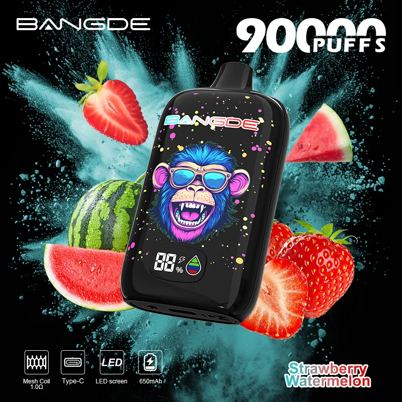 Bang-DE-Vape-90000-Puffs-Disposable-Vape-Stawberry-Watermelon Bang DE 90k 90000 Puffs Einweg Vape LCD Screen Mesh Coil Bang DE 90000 90k Puff Vape e zigarette