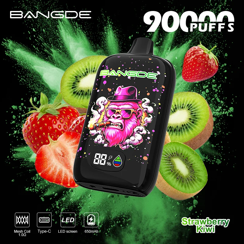 Bang-DE-Vape-90000-Puffs-Disposable-Vape-Strawberry-Kiwi Bang DE 90k 90000 Puffs Einweg Vape LCD Screen Mesh Coil Bang DE 90000 90k Puff Vape e zigarette