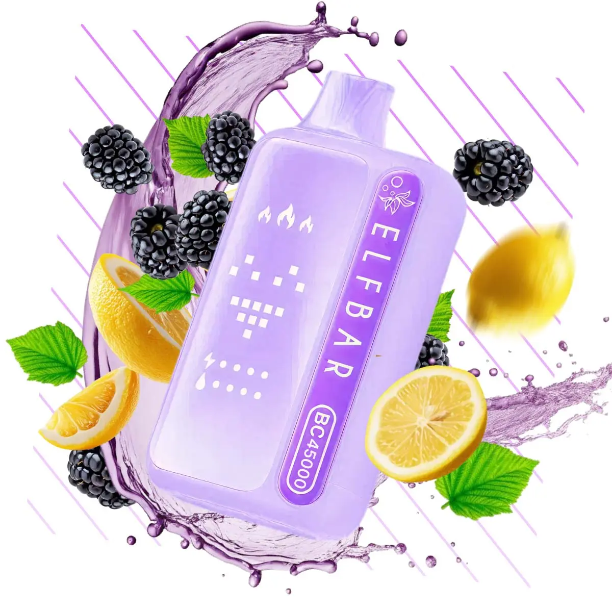 Elf Bar BC45000 45k Puffs Einweg Vape Screen Display Mesh Coil Interactive Glow Elf Bar 45k Puff Vape e zigarette