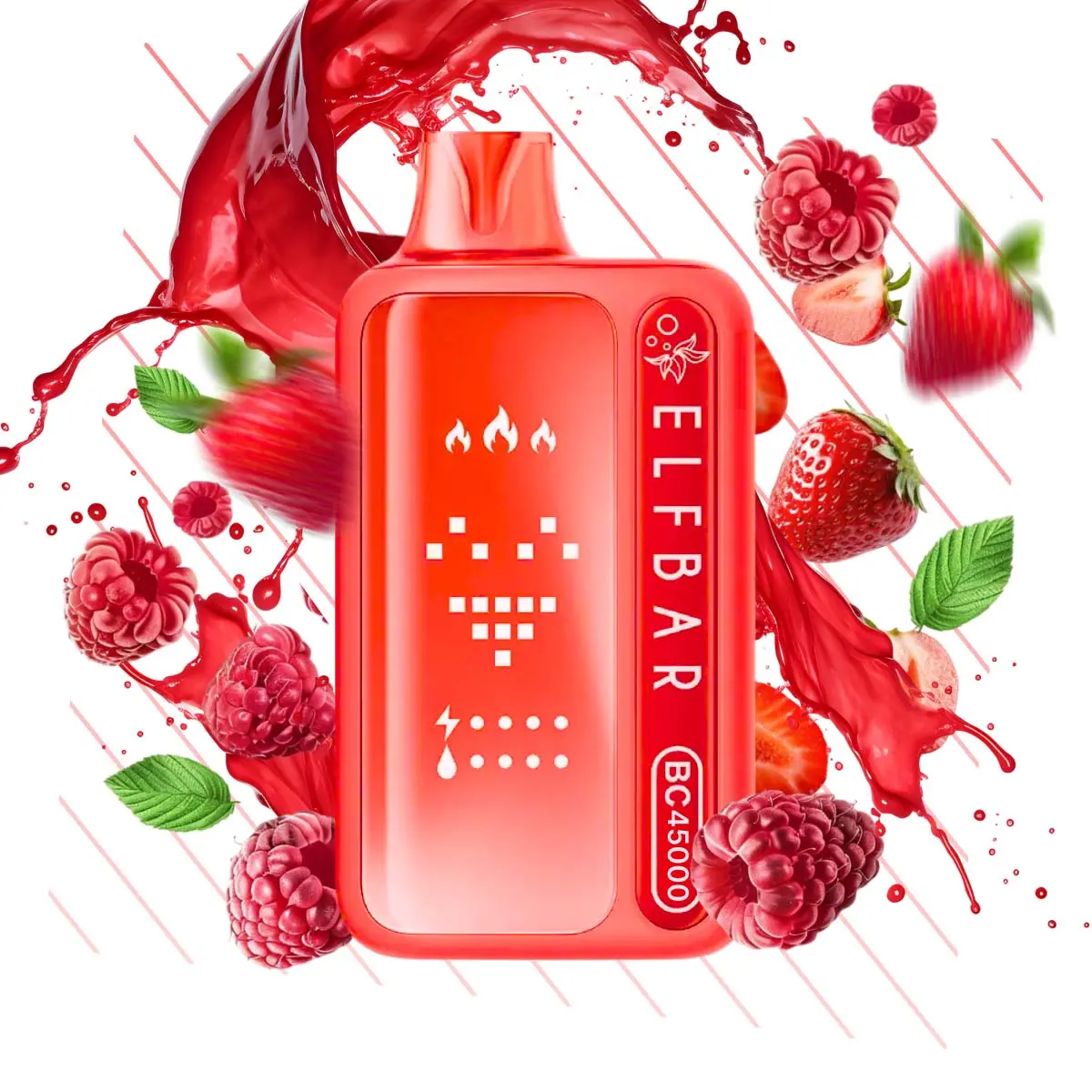Elf Bar BC45000 45k Puffs Einweg Vape Screen Display Mesh Coil Interactive Glow Elf Bar 45k Puff Vape e zigarette