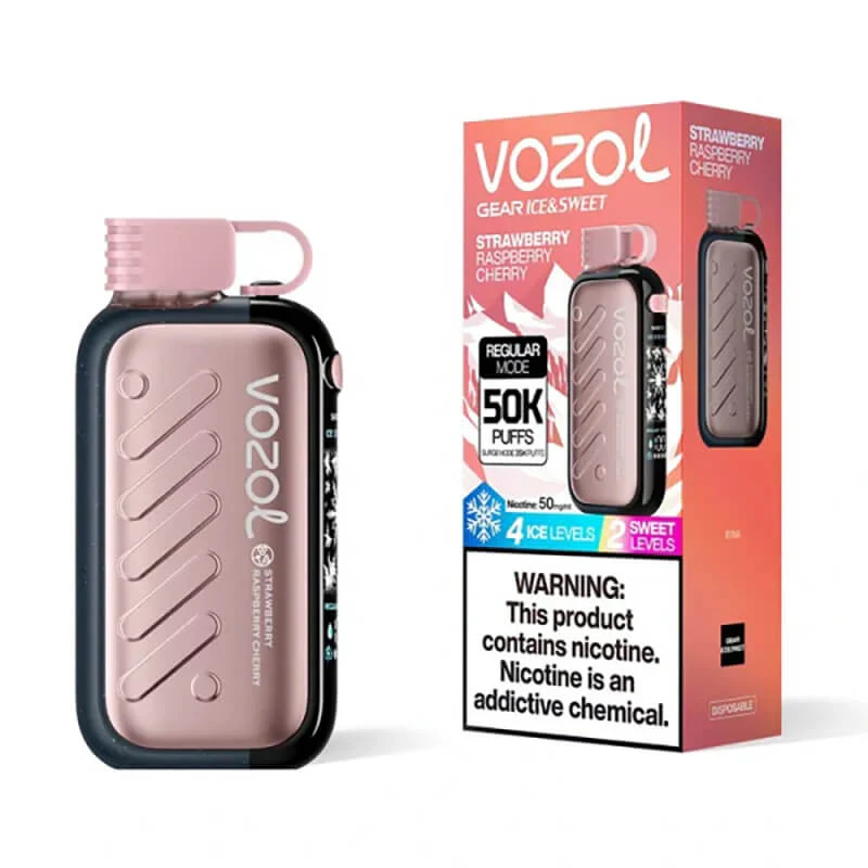 Vozol Gear Ice & Sweet 50k 50000 Puff Einweg Vape 3D Curved Screen Triple Mesh Coil Vozol 50000 50k Ice & Sweet Control Puff Vape e zigarette