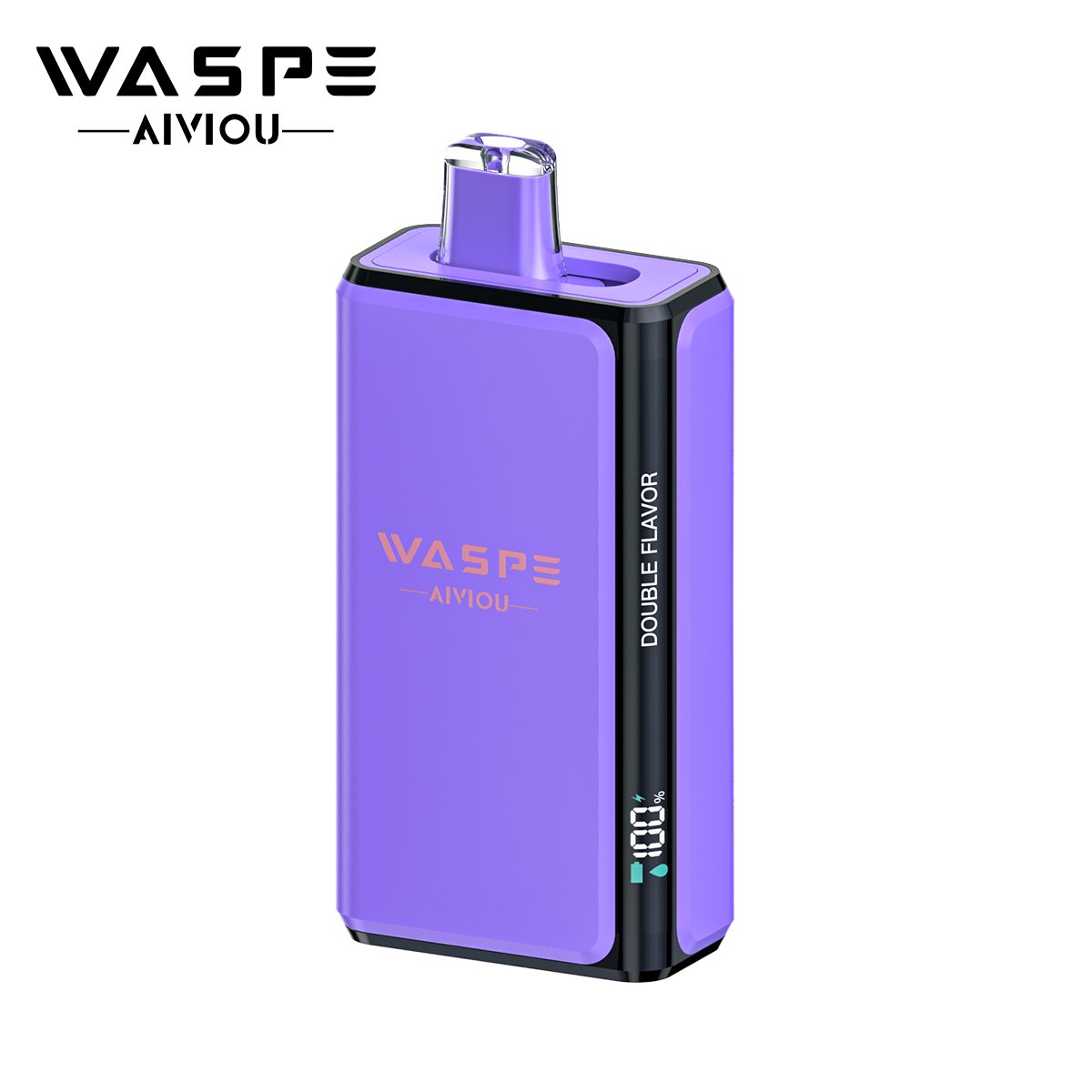 Waspe Double Flavor 100K Pro 100000 Puffs 2 in 1 Einweg Vape e zigarette mit LCD Screen Display und Mesh Coil