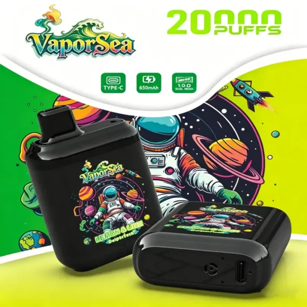 VaporSea 20k Puff Vape e zigaretten kleine Größe und smoothen Zug