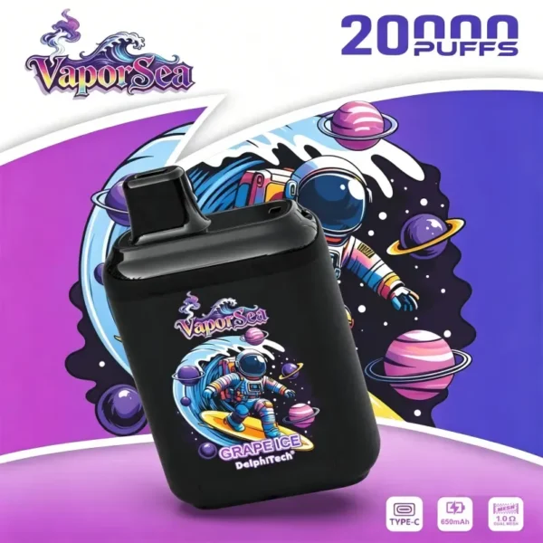 VaporSea 20k 20000 Puffs Einweg Vape / e zigarette ultra kompakt mit 650mAh Batterie